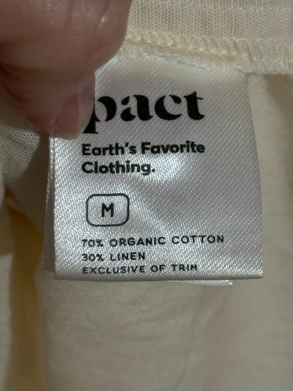 Pact organic cotton Cream Sleeveless Button-Front Midi Dress - Picture 8 of 8
